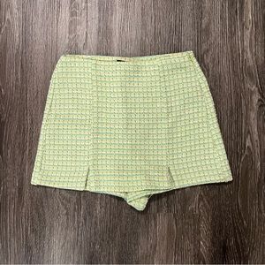 (NWT) Zara green tweed skort, XS